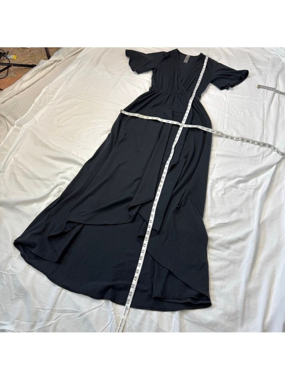 Go Couture Maxi Dress Black Knit Women's M - Picture 8 of 14